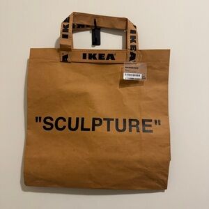 IKEA Tan Sculpture Print Tote Virgil Abloh